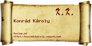 Konrád Károly névjegykártya
