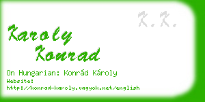 karoly konrad business card